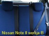 Uszyte Pokrowce samochodowe Nissan Note II wersja B tkanina niebieska