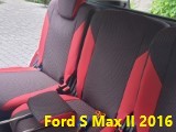 Uszyte Pokrowce samochodowe Ford S Max II 2016 boki czerwone 