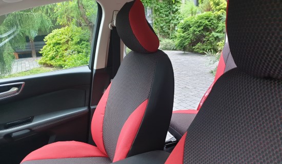 Pokrowce samochodowe S-Max II 2016 boki czerwone 434,5